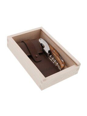 NWT Jean Dubost Laguiole Wine Waiter with Olive Wood Handle 2pcs Available